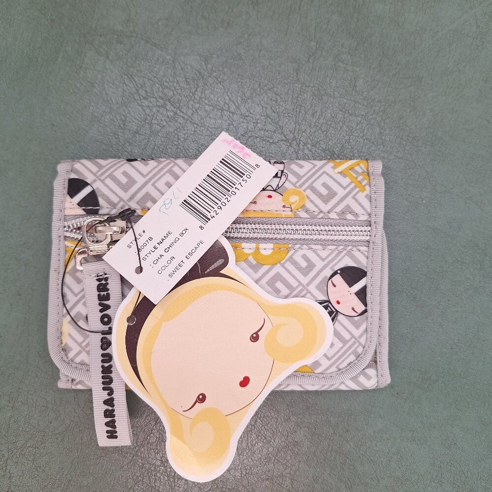 NWT Harajuku Lovers Gray and Yellow Wallet